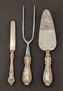 K - Vintage Sterling Silver Handled Serving Utensils (Lot of 3)