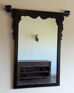 MB - Vintage Century Chin Hua Asian Chinoiserie Wood Wall Mirror