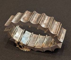 K - Vintage Mexican Taxco Sterling Silver Bracelet Antonio Pineda Style