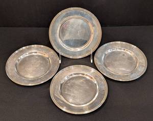 K - Set of Four 6 Vintage International Sterling Silver Pattern 413 Dishes