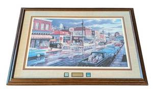 MB - Ken Zylla Reflections of Main St. Artist Proof 66 of 1960 Framed