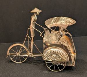 K - Sterling Silver (835) Silver Rickshaw Figurine