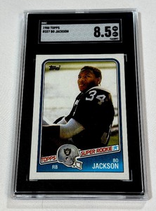Bo Jackson RC SGC Slab Graded 8.5 NM-MT 1988 Topps #327 Rookie Vintage Football Card