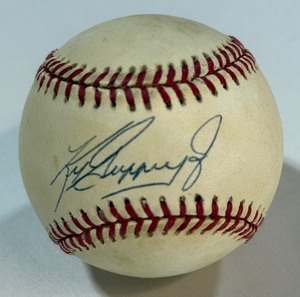 Ken Griffey Jr. Autographed Baseball Rawlings OALB Brown Ball