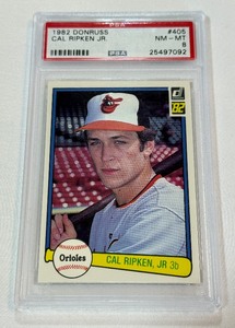 Cal Ripken Jr. RC PSA Slab Graded NM-MT 8 1982 Donruss #405 Rookie Vintage Baseball Card