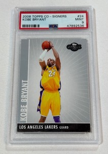 Kobe Bryant PSA 9 Mint Graded Slab 2008 Topps Co-Signers #24 Basketball Card
