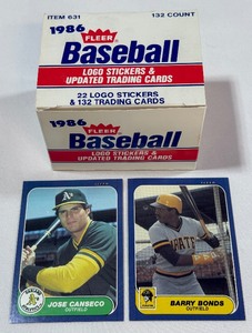 1986 Fleer Update Baseball Card Set w Barry Bonds and Jose Canseco Rookie Cards