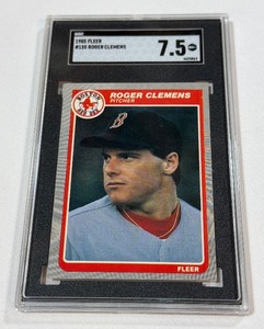 Roger Clemens RC 1985 Fleer #155 SGC Graded Slab 7.5 NM Vintage Rookie Baseball Card