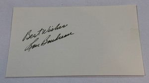 Lou Boudreau Autographed Card - Vintage Baseball Hall of Famer