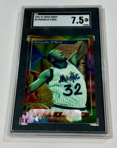 Shaquille ONeal SGC Graded 7.5 NM Slab 1993-94 Topps Finest #3 Basketball Card