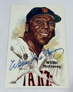 Willie McCovey Autographed 1987 Perez Steele 10,000 Vintage Baseball Post Card