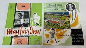 2nd and 4th Annual PGA Open Golf Tournament Programs Mayfair Inn 1956 and 1958