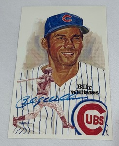 Billy Williams Autographed 1987 Perez Steele 10,000 Vintage Baseball Post Card