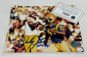 Charley Taylor Autographed and Inscribed HOF 84 8x10 Football Photo w COA Washington Redskins