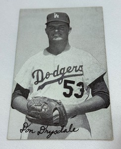 Don Drysdale Vintage Exhibit Baseball Card - 1