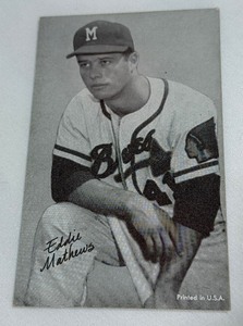 Eddie Mathews Vintage Exhibit Baseball Card