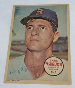 Carl Yastrzemski 1967 Topps Pin Up Vintage Baseball Poster #5