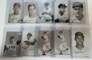 10 Card Lot - Vintage Baseball Exhibit w Hall of Famers - Santo, Aparicio, Roberts, Cepeda, Fox, Williams and More
