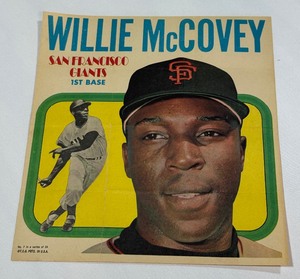 Willie McCovey 1970 Topps Vintage Baseball Pin Up Poster #7