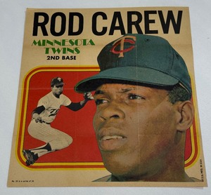 Rod Carew 1970 Topps Vintage Baseball Pin Up Poster #16