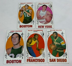 5 Card Vintage Basketball Tallboy Lot - 1969-70 Topps w Thrumond, Hayes, and More