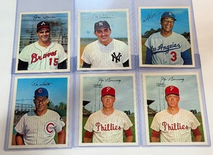 6 Card 1967 Dexter Press Vintage Baseball Lot - Santo, Torre, Bunning and More