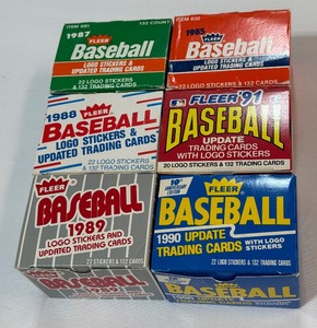 (6) Fleer Update Baseball Card Sets - 1985, 1987, 1988, 1989, 1990, 1991