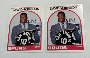 David Robinson 2 Card RC Lot 1989 NBA Hoops #138 Rookie Basketball Card