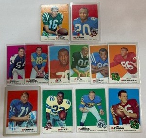 1969 Topps Football 12 Card Vintage Lot w Stars