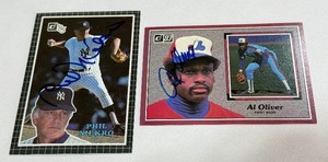 Phil Niekro and Al Oliver 2 On Card Auto Baseball Lot