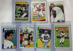 7 Card Vintage Football Stars and Rookies Lot