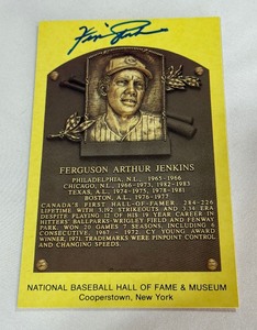 Fergie Jenkins Autographed National Baseball Hall of Fame Post Card