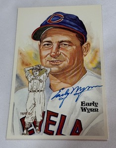 Early Wynn Autographed 1981 Perez Steele 10,000 Baseball Post Card
