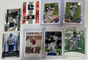 8 Card Cool Miscelaneous Card Lot - Larry Fitzgerald RC, Jose Cruz Jr. Auto, Relic Cards and More
