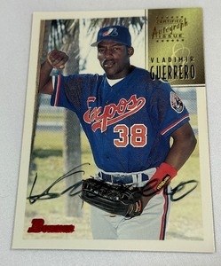 Vladimir Guerrero On-Card Auto 1997 Bowman Certified Autograph #CA33 Rookie Baseball Card