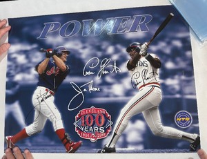 Jim Thome and Andre Thornton Autographed Cleveland Indians 100 Years Poster