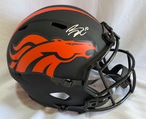 Bo Nix Autographed Denver Broncos Replica FootballmHelmet with Beckett COA