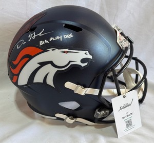 Dre Greenlaw Autographed Denver Broncos Replica Football Helmet Inscribed Big Play Dre with Beckett COA