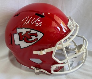 Jamaal Charles Autographed Kansas City Chiefs Replica Football Helmet with Beckett COA