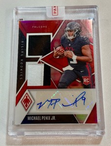 Michael Penix RPA 2024 Phoenix #RRDP-MPJ Rising Rookies Auto Patch Football Card