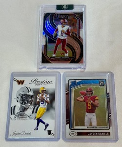 Jayden Daniels 3 Card RC Rookie Football Lot