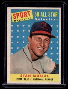Stan Musial 1958 Topps #476 Vintage Baseball Card