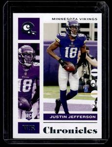 Justin Jefferson RC 2020 Chroncicles #62 Rookie Minnesota Vikings Football Card