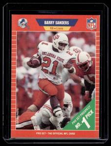Barry Sanders RC 1989 Pro Set #494 Rookie Football Card