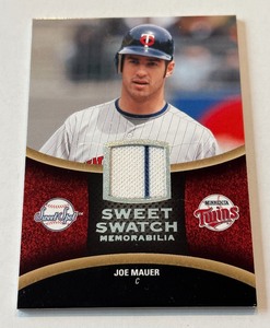 Joe Mauer Relic 2008 UD Sweet Spot Baseball #SS-JM Minnesota Twins Baseball Card