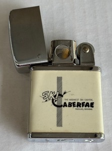 Vintage 1950s-60s Caberfae Peaks Ski Resort Flip Top Pocket Petrol Lighter