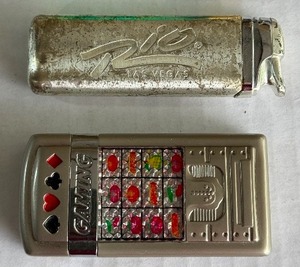 (3) Vintage Casino Themed Pocket Lighters Including Rio Las Vegas