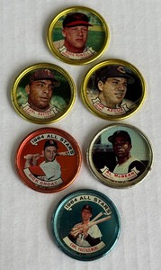 (6) Vintage Baseball Coins w Carl Yastrzenski