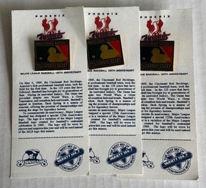 (3) 125th Anniversary MLB Professional Baseball Pins