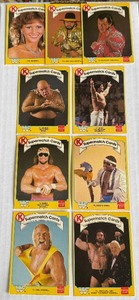 (9) Vintage WWF Supermatch Circle K Wrestling Cards w Hulk Hogan and Macho Man